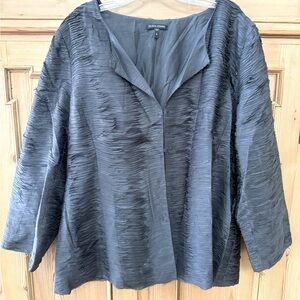 Gorgeous Eileen Fisher Silk Gray Jacket, XL